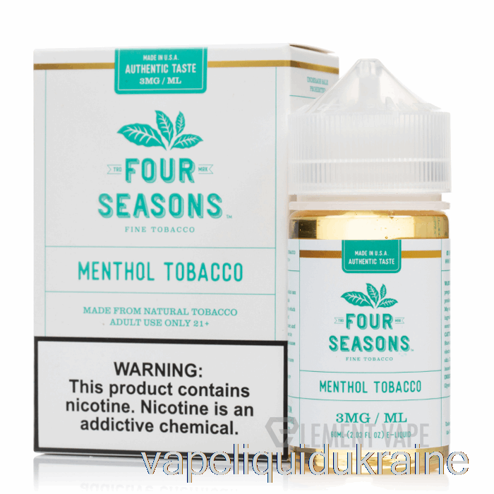 Vape Liquid Ukraine Menthol Tobacco - Four Seasons - 60mL 6mg